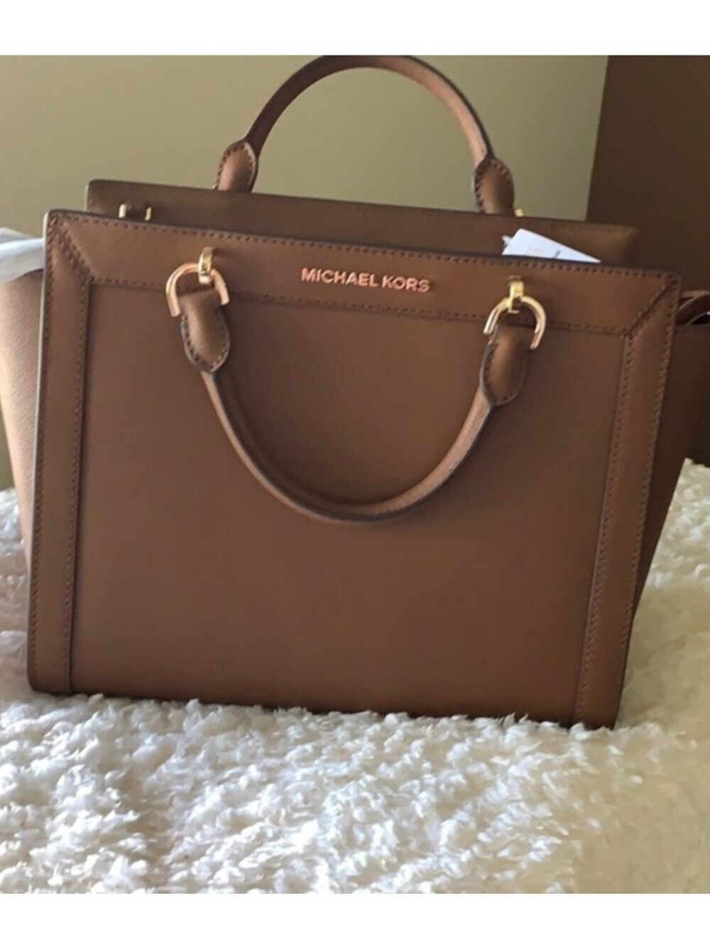 Michael Kors Medium Saffiano Leather Satchel Purse
